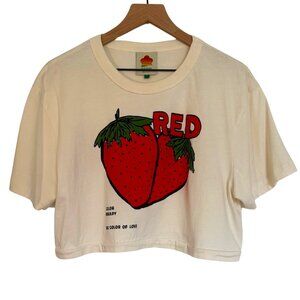 Farm Rio Strawberry Graphic Crop Tee – XL